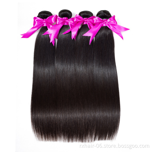 Wholesale Cuticle Aligned Unprocessed Brazilian Hair,  ISEE HAIR High Quality Virgin Human Straight Bundles with closure